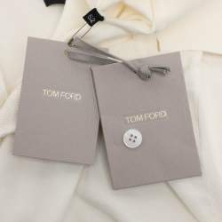 Tom Ford Cream Cotton Knit Polo T-Shirt XL