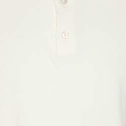 Tom Ford Cream Cotton Knit Polo T-Shirt XL
