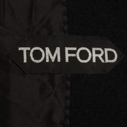 Pre Owned Tom Ford Black Wool Blend Double Breasted Trench Coat XL