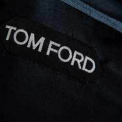 Pre Owned Tom Ford Blue Mohair Wool Single Breasted Blazer L