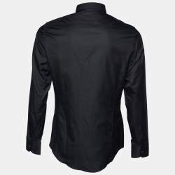 Tom Ford Black Cotton Button Front Shirt M