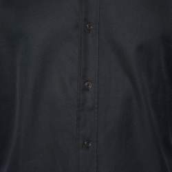 Tom Ford Black Cotton Button Front Shirt M