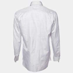 مملوكة مسبقًا Tom Ford Grey Cotton Long Sleeve Shirt M (EU 39)