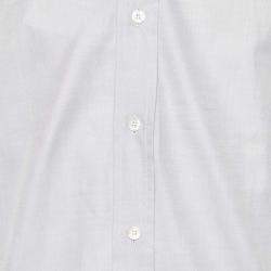 مملوكة مسبقًا Tom Ford Grey Cotton Long Sleeve Shirt M (EU 39)