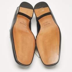 Tom Ford Black Leather Fringe Slip On Loafers Size 44