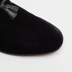 Tom Ford Black Leather Velvet Loafers Size 44
