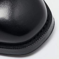 Pre Owned Tom Ford Black Leather Twisted Band Penny Loafers Size 42