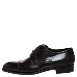 Tom Ford Brown Leather Lace Up Oxfords Size 45