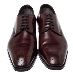 Tom Ford Brown Leather Lace Up Oxfords Size 43
