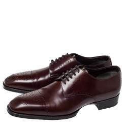 Tom Ford Brown Leather Lace Up Oxfords Size 43