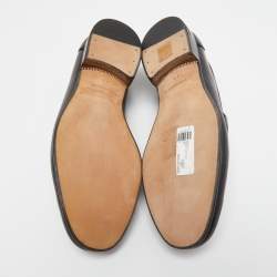 Pre Owned Tom Ford Black Leather Slip On Loafers Size 42