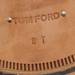 Pre Owned Tom Ford Black Leather Slip On Loafers Size 42