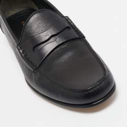 Pre Owned Tom Ford Black Leather Slip On Loafers Size 42