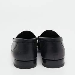 Pre Owned Tom Ford Black Leather Slip On Loafers Size 42