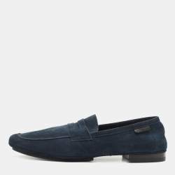 Tom Ford Dark Blue Suede Berwick Loafers Size 43