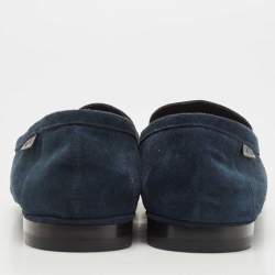 Tom Ford Dark Blue Suede Berwick Loafers Size 43