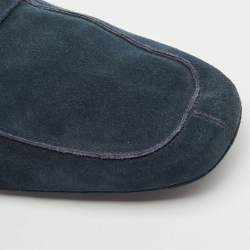 Tom Ford Dark Blue Suede Berwick Loafers Size 43