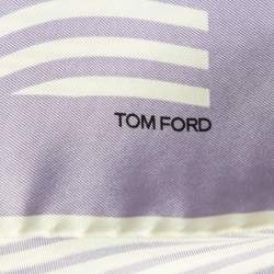 Tom Ford Light Purple Stripe Silk Pocket Square