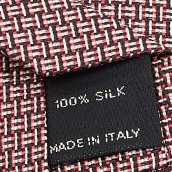 Tom Ford Red Patterned Silk Traditional Tie
