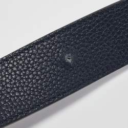 Tom Ford Black Leather Double T Logo Waist Belt 