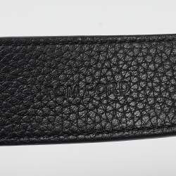 Tom Ford Black Leather Double T Logo Waist Belt 