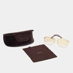 Tom Ford Gold/Brown Gradient Magnus 02 TF 651 Aviator Sunglasses