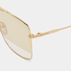 Tom Ford Gold/Brown Gradient Magnus 02 TF 651 Aviator Sunglasses