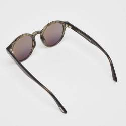 Tom Ford Green striped/Green TF400 Lucho Round Sunglasses