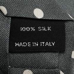 Tom Ford Grey/White Polka Dot Print Silk Tie
