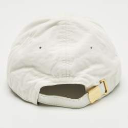 Pre Owned Tom Ford  White Logo Canvas Baseball Cap Onesize
