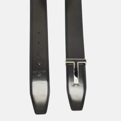 Pre Owned Tom Ford T Buckle 95 CM Belt Black Leather