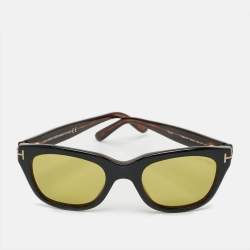 Pre Owned Tom Ford Brown Snowdon Square Sunglasses