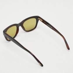 Pre Owned Tom Ford Brown Snowdon Square Sunglasses