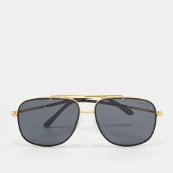 Pre Owned Tom Ford Black/Gold Tone TF693 Benton Aviator Sunglasses