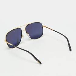 Pre Owned Tom Ford Black/Gold Tone TF693 Benton Aviator Sunglasses