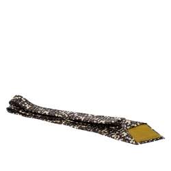 Pre Owned Tom Ford Khaki Green Floral Print Silk Traditional Tie