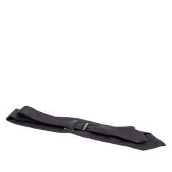 Tom Ford Anthracite Grey Diagonal Striped Silk Jacquard Traditional Tie