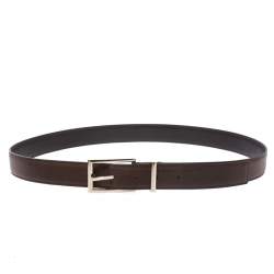 Tom Ford Brown Leather Buckle Belt Size 105CM