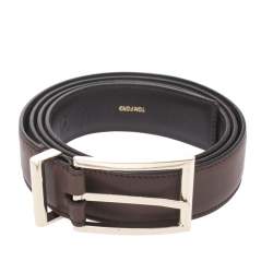 Tom Ford Brown Leather Buckle Belt Size 105CM