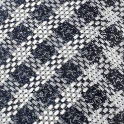 Tom Ford Dark Blue & White Textured Check Silk Tie