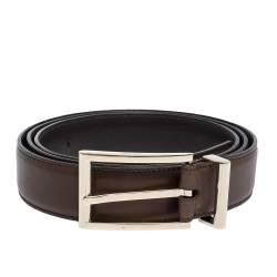 Pre Owned Tom Ford Brown Leather Belt 110CM