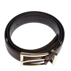 Pre Owned Tom Ford Brown Leather Belt 110CM