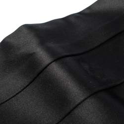 Pre Owned Tom Ford Black Silk Satin Pleated Cummerbund