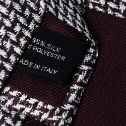 Pre Owned ربطة عنق توم فورد تقليدية مزيج حرير مزخرف ثنائي اللون 