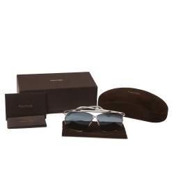 Tom Ford Silver / Blue Gradient TF194 Felix Crossover Aviator Sunglasses