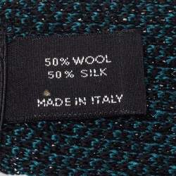 Tom Ford Green Silk Wool Crochet Knit Tie