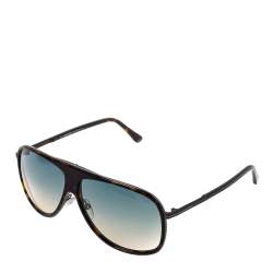 مملوكة مسبقًا نظارة شمسية توم فورد تي أف 462 كريس أفياتور متدرجة أخضر/ هافانا بني