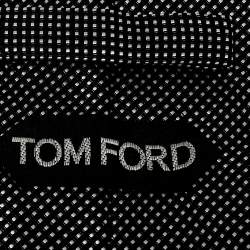Pre Owned ربطة عنق توم فورد تراديشنال حرير منقطة مونوروم 