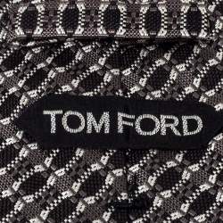 Pre Owned Tom Ford Monochrome Silk Jacquard Classic  Tie
