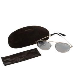 Pre Owned نظارة شمسية توم فورد أفياتور متدرجة كيث-20 تي أف599 فضي/ رمادي